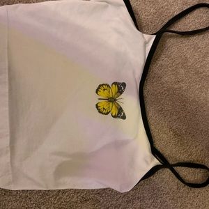Urban outfitters Tank top with yellow butterfly